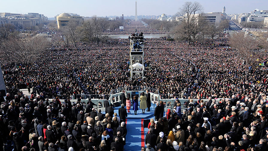 Центр Вашингтона во время церемонии инаугурации Барака Обамы