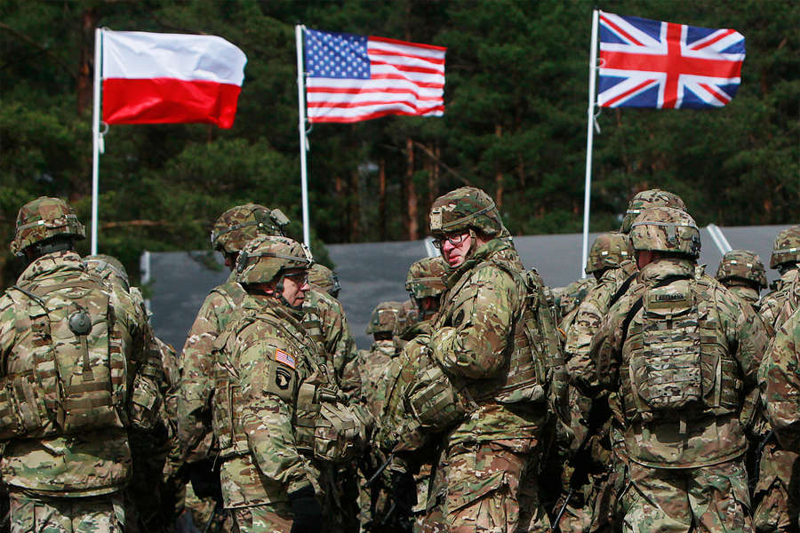 Военнослужащие США в составе миссии НАТО в Ожише, Польша, 2017 год