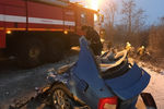 Последствия ДТП на трассе Симферополь – Джанкой в Крыму, 26 января 2017 года