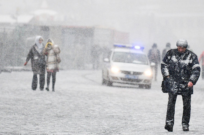 Снегопад в Москве, 1 марта 2019 года
