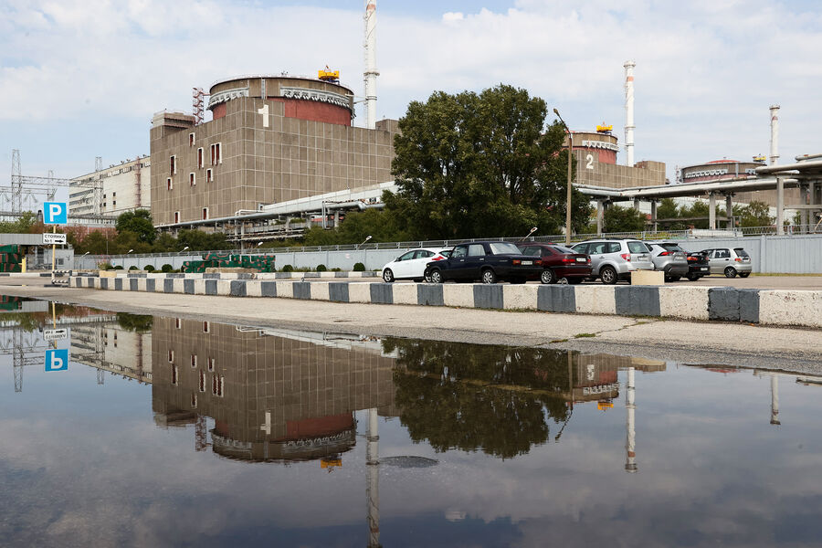 Энергодар. Вид на Запорожскую АЭС