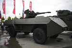 Беспилотный бронеавтомобиль «Зубило» на Международном военно-техническом форуме «Армия-2023» в Конгрессно-выставочном центре «Патриот», 14 августа 2023 год