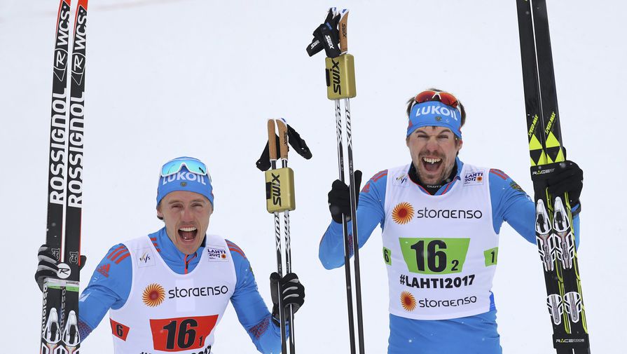 Никита Крюков и Сергей Устюгов — победители командного спринта на чемпионате мира
