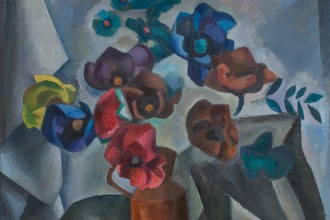 Бумажные цветы. 1915. Холст, масло. 105,5х89,5. Частное собрание