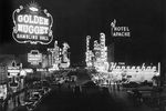 Вид на улицу Fremont Street в Лас-Вегасе, 1955 год