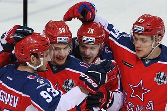 Хоккеисты московского ЦСКА