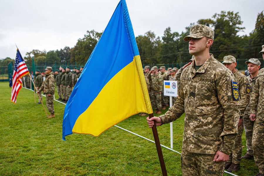 Военнослужащие во время совместных американо-украинских учений, 2021 год