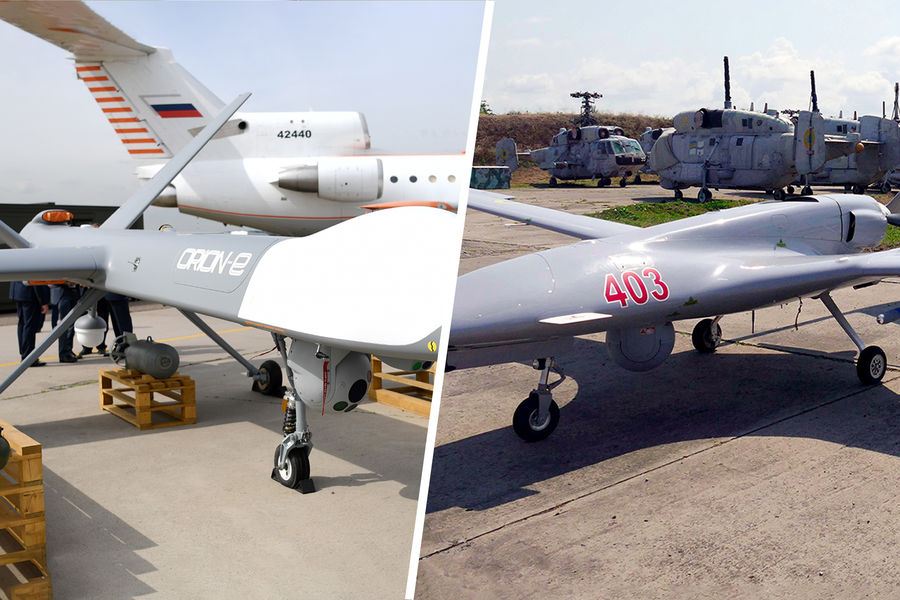 Российский беспилотный летательный аппарат большой продолжительности полёта «Орион» и турецкий ударный оперативно-тактический средневысотный БПЛА «Bayraktar TB2»