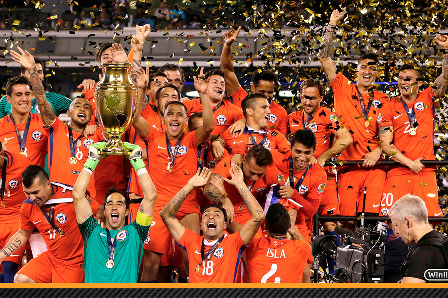 Кубок Америки — 2016. Сборная Чили празднует победу
