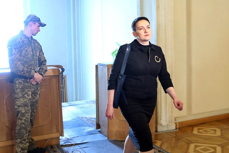 Депутат Верховной рады Украины Надежда Савченко в здании Верховной рады, 23 апреля 2019 года