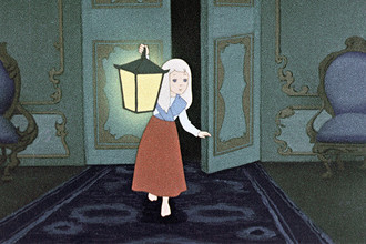 Репродукция рисунка к мультфильму «Снежная королева», 1958 год