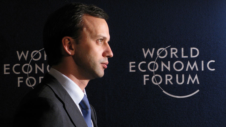 Начальник экспертного управления президента России Аркадий Дворкович во время Всемирного экономического форума в&nbsp;Давосе, 2009&nbsp;год