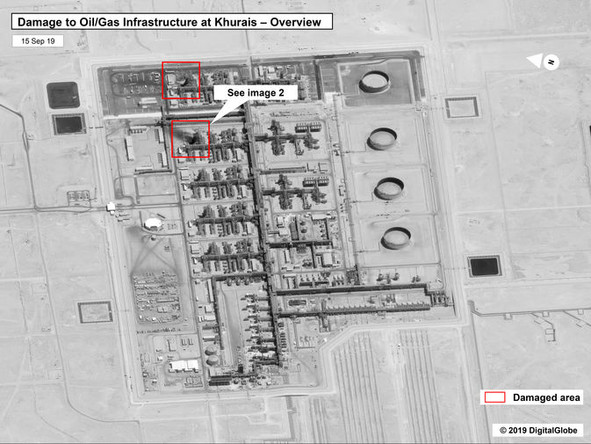 Последствия атаки дронов на Saudi Aramco в Хурайсе