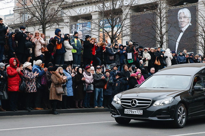 Церемония прощания с Дмитрием Хворостовским в Москве, 27 ноября 2017 года