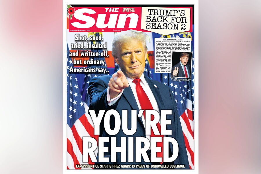 Обложка британской газеты The Sun, посвященная победе Дональда Трампа на&nbsp;выборах в&nbsp;США 