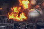 Пожар на нефтеперерабатывающем заводе в городе Итихара, префектура Тиба, Япония, 11 марта 2011 года