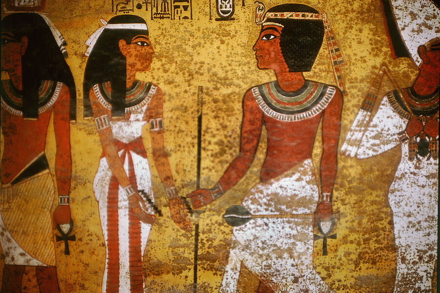 Фреска в гробнице Тутанхамона. Долина царей, Египет