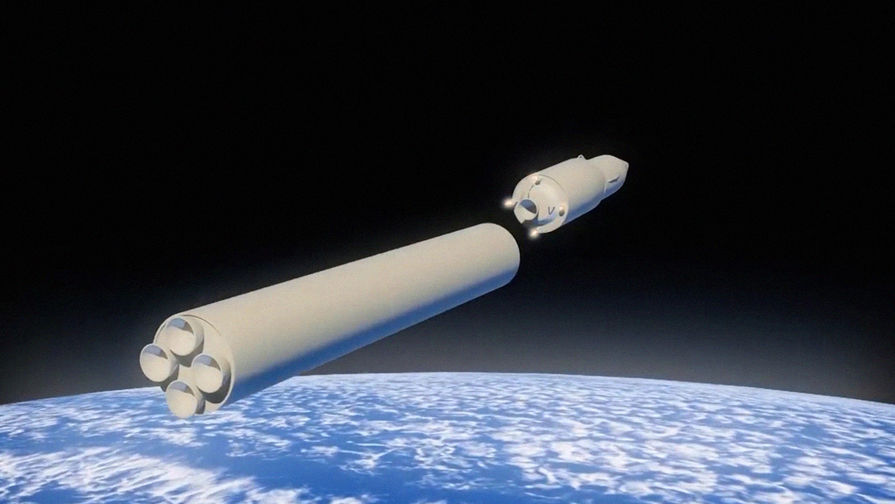 Кадр из видео о запуске ракеты «Авангард», предоставленного Минобороны России
