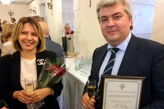 Алексей Гореславский с женой Марией, шеф-редактором Euromag
