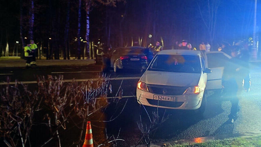 Появились кадры с места смертельного ДТП в Солнцево, где водитель сбил женщину с ребенком