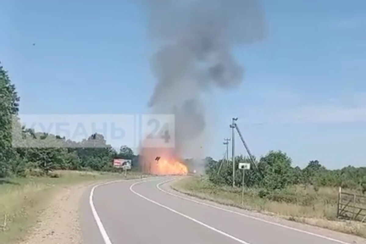 Момент взрыва горящего газовоза в Краснодарском крае попал на видео -  Газета.Ru | Новости