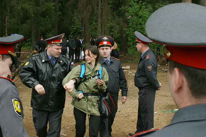 В Жуковском разогнан лагерь защитников Цаговского леса