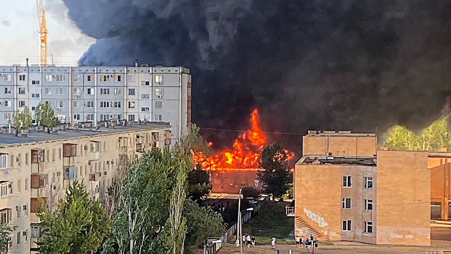 Пожар на рынке в Волжском локализован