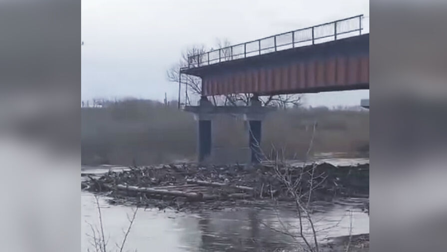 В Курганской области наводнение смыло мост