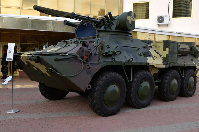 БТР- 3ДА, представленный на международной специализированной выставке «Оружие и безопасность - 2019» в Киеве