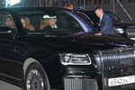 Владимир Путин и президент Арабской Республики Египет Абдель Фаттах ас-Сиси в автомобиле из кортежа президента России в Сочи, 17 октября 2018 года