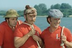Александр Ширвиндт, Михаил Державин и Андрей Миронов в кадре из фильма «Трое в лодке, не считая собаки» (1979)