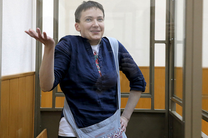 Надежда Савченко в зале суда