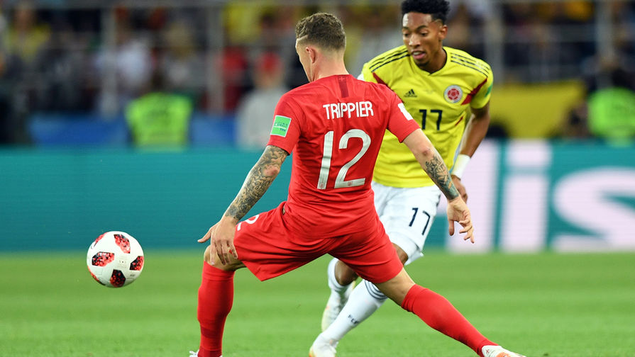 Во время матча 1/8 финала чемпионата мира по футболу между сборными Колумбии и Англии, 3 июля 2018 года