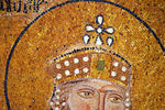 Мозаика с изображением императора Константина на стене собора Святой Софии в Стамбуле