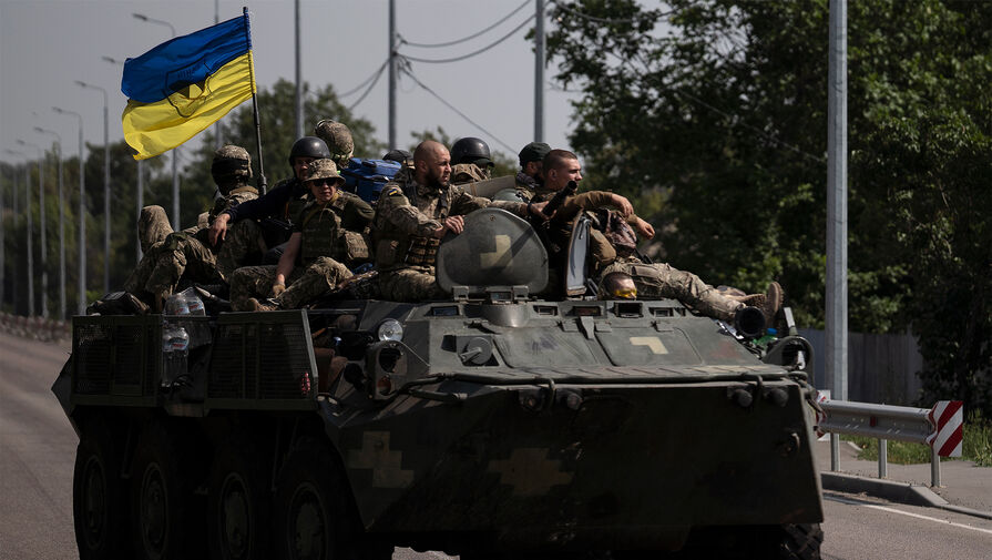 РИА Новости: украинская БМП подорвалась на собственной мине