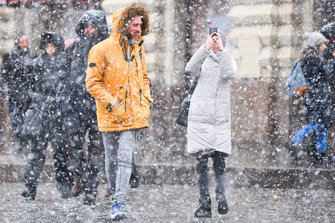 Снегопад в Москве, 1 марта 2019 года