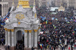 Участники акции протеста в центре Киева