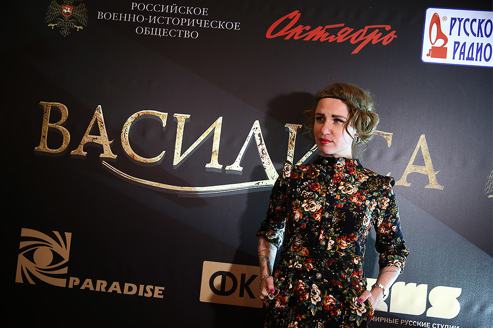 Режиссер Валерия Гай Германика на премьере фильма режиссера Антона Сиверса «Василиса» в кинотеатре «Октябрь»
