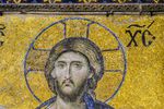 Мозаика с изображением Спаса Вседержителя на стене собора Святой Софии в Стамбуле