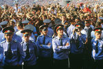 Сотрудники милиции на Московском международном музыкальном фестивале мира в Лужниках, 1989 год