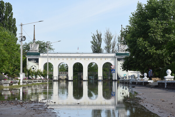 Подтопление стадиона «Энергия» в Новой Каховке