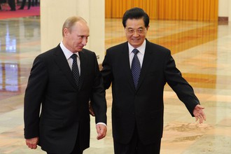 Владимир Путин и глава КНР Ху Цзиньтао