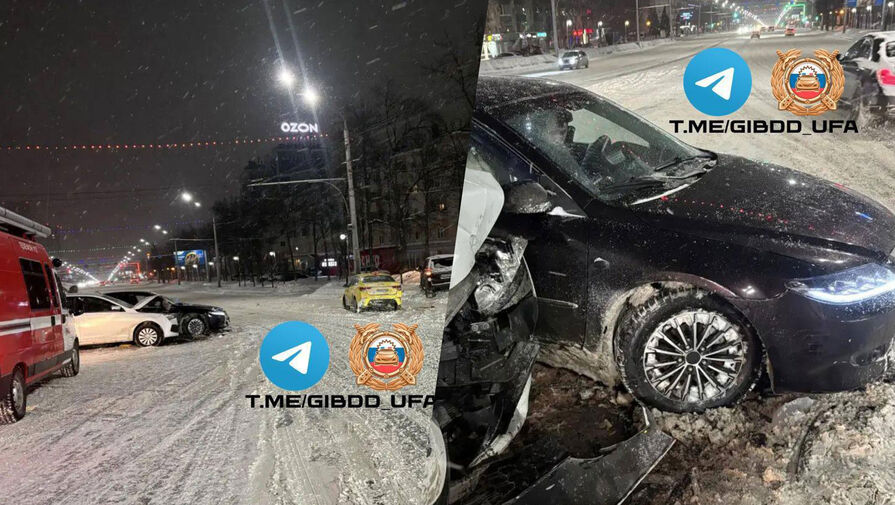 В Уфе 18-летний водитель Lada разбил несколько авто в массовом ДТП