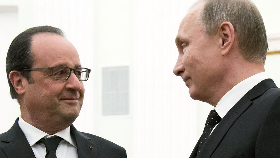 Франсуа Олланд и Владимир Путин во время встречи в&nbsp;Кремле