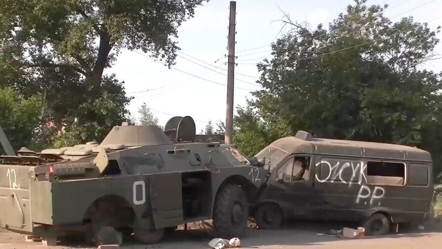 Минобороны показало видео с брошенной украинской техникой в Лисичанске