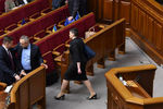 Депутат Верховной рады Украины Надежда Савченко в здании Верховной рады, 23 апреля 2019 года