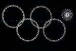 Четыре олимпийских кольца на открытии Игр в Сочи