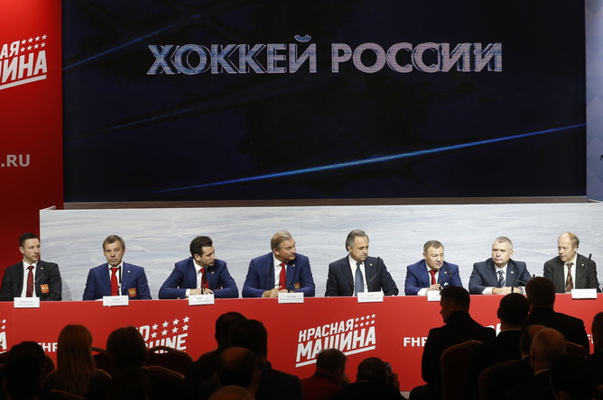 30 октября в Москве, в демонстрационном зале ГУМ состоялась пресс-конференция Федерации хоккея России и Оргкомитета чемпионата мира — 2016.