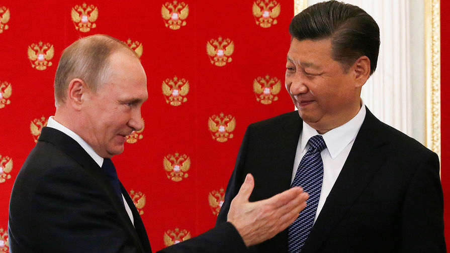 Владимир Путин и председатель КНР Си Цзиньпин во время встречи в&nbsp;Кремле, 3&nbsp;июля 2017&nbsp;года