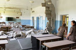 Разрушенное здание школы №1 в Беслане
